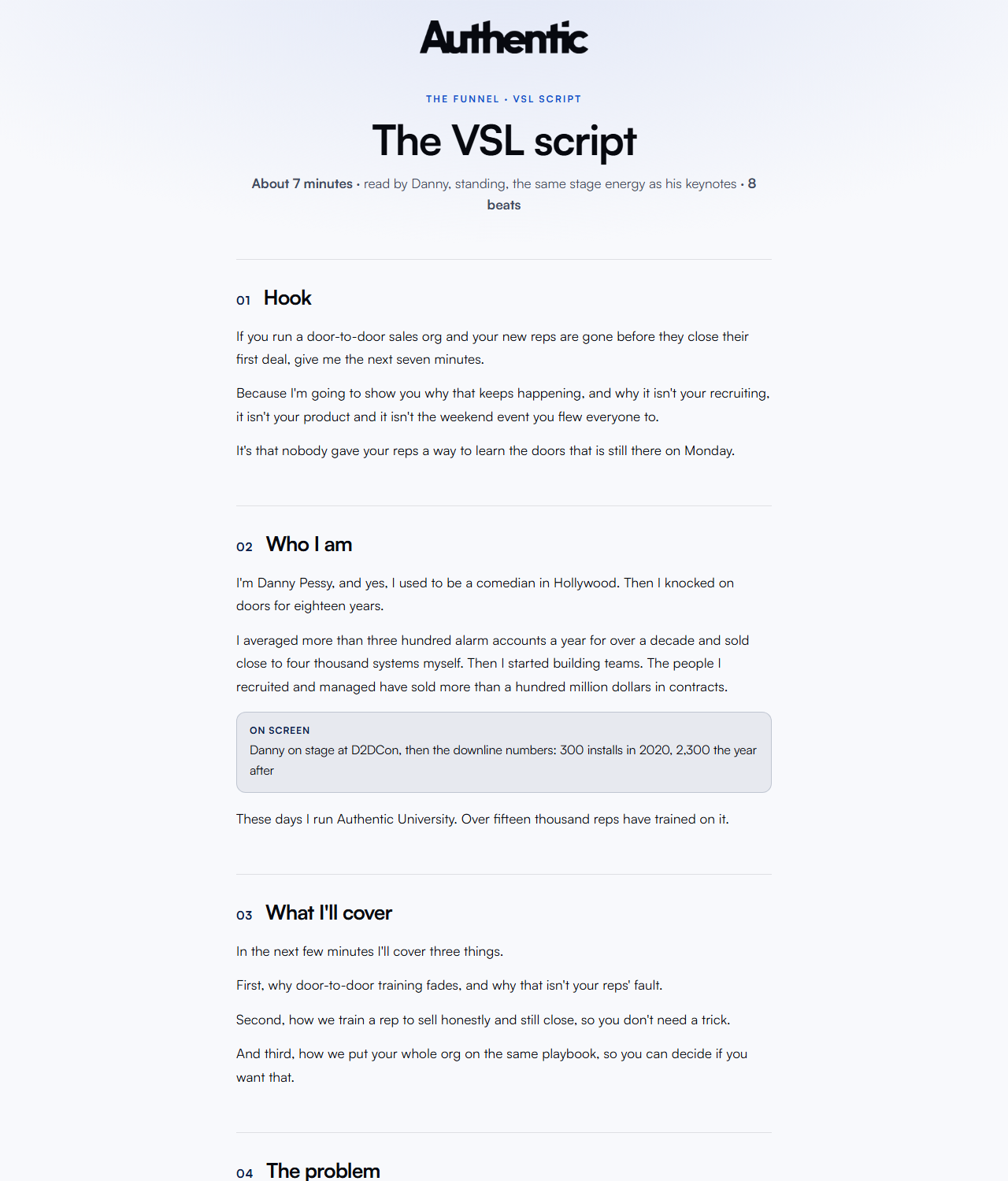 VSL script preview