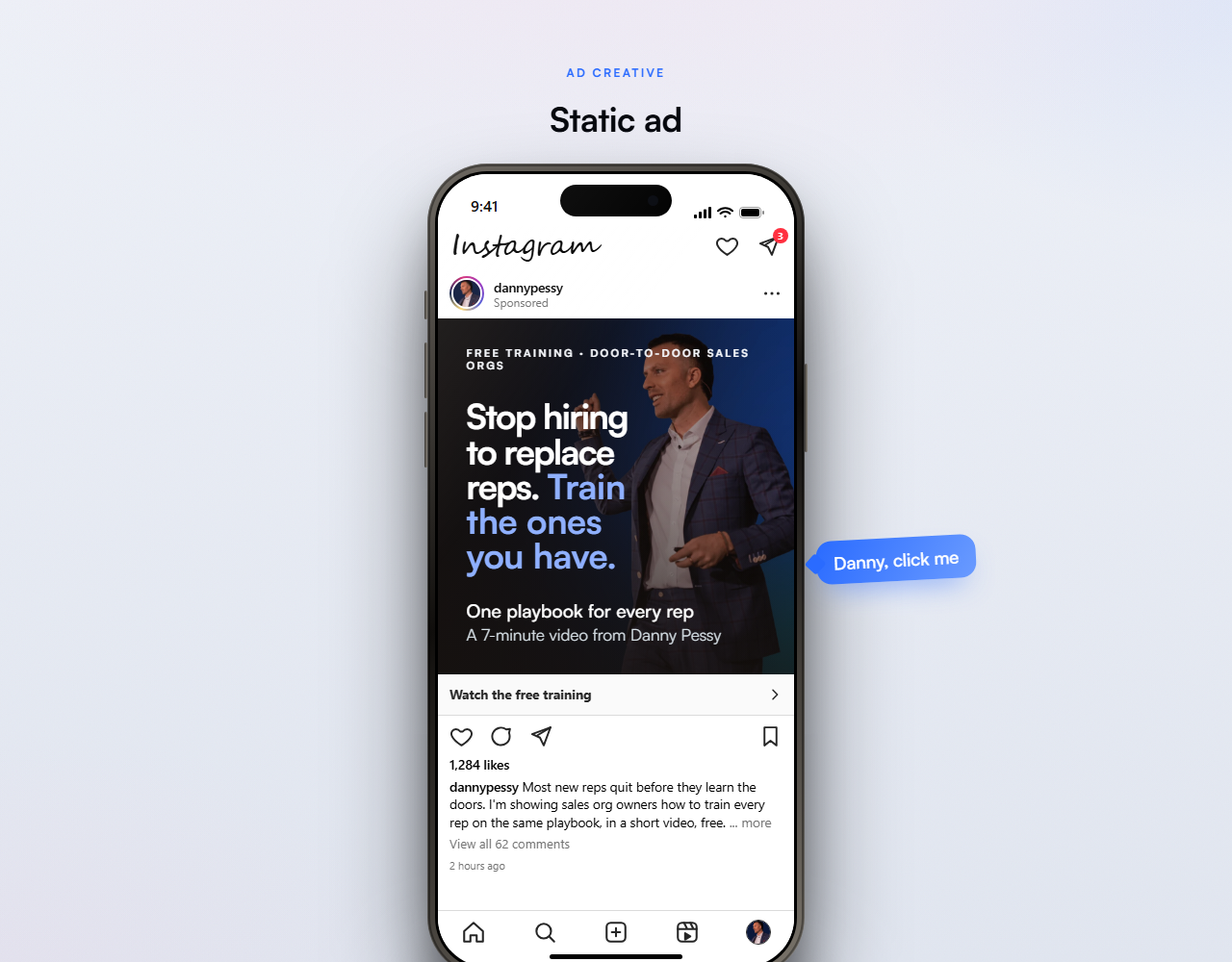 Static ad preview